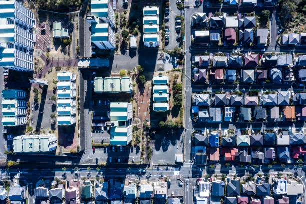istock A town where a large residential area spreads 1097181446