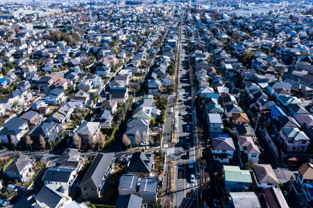 Residential areas with similar houses
