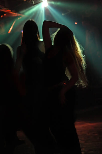 slender seductive female in is moving passionately, posing at camera, in dark smoky studio. silhouette of lady engaged in choreography. modern contemporary dance. flexibility, elegance, dance concept