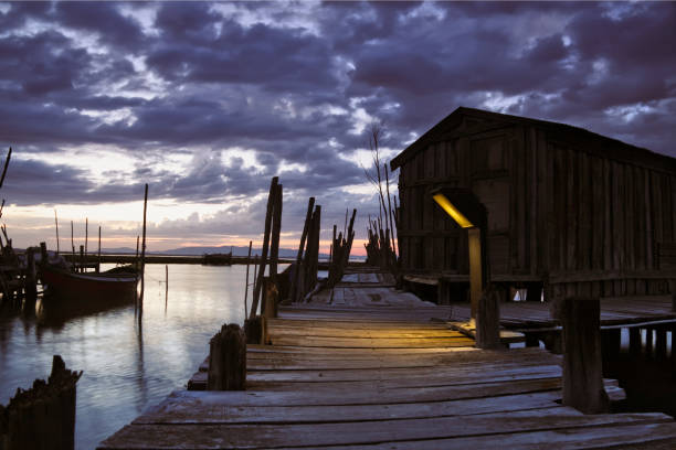old house inside the lake