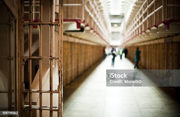 Corridor Of Prison With Cells Stock Photo - Download Image Now - Prison, Prison Cell, Death Row