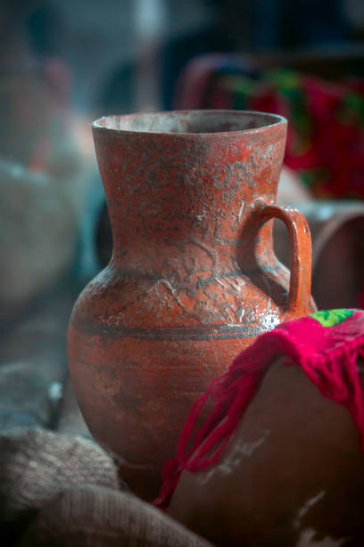 istock An old ancient ceramical clay jug on exhibition 1097192994