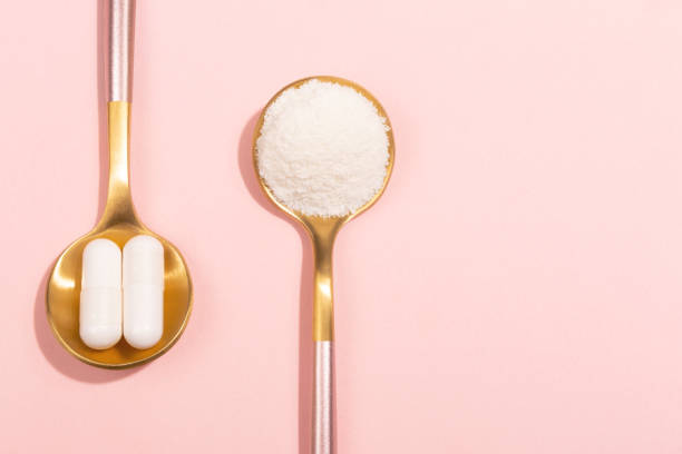 istock Collagen powder and pills 1097201488