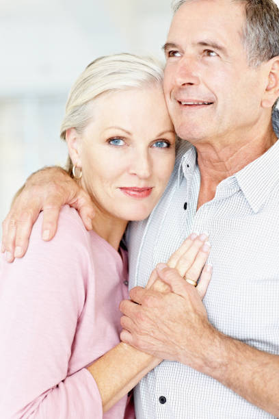 istock Smiling affectionate man and woman embracing each other 109720386