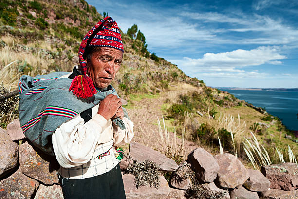 Unique Floating Islands of the Uros People on Lake Titicaca, Peru with Traditional Reed Houses and a Picturesque Natural Setting