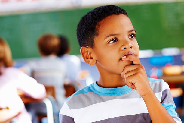 istock Close-up of a schoolboy thinking 109720924