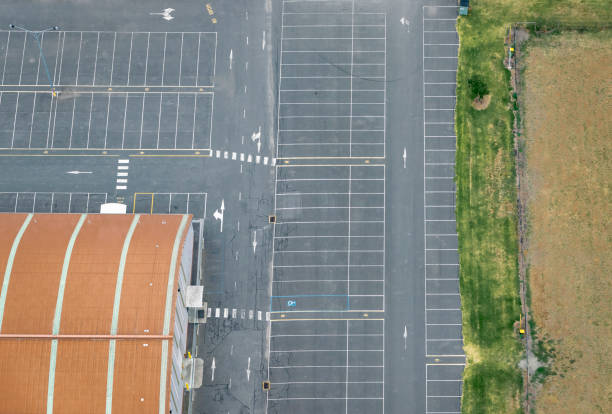 istock Abstract Aerial view of a Car Park 1097210568