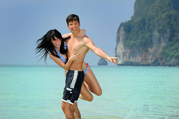 istock Spinning Around, Couple having Fun at the Beach (XXXL) 109721612
