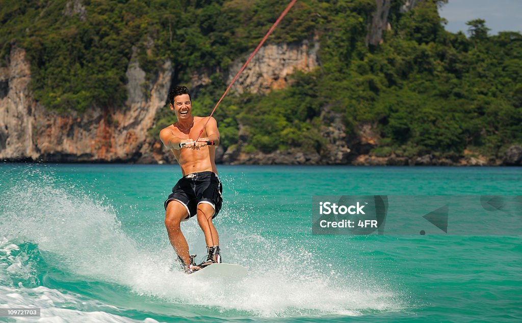 Wakeboarding on tropical Waters (XXXL)  Wakeboarding Stock Photo