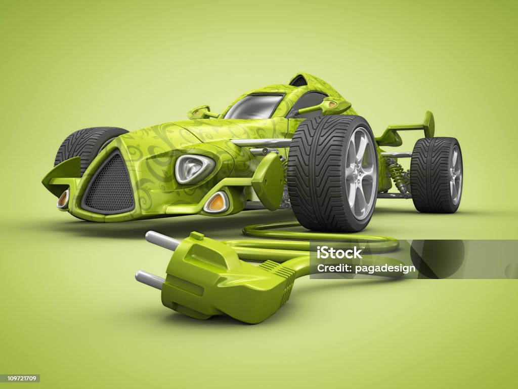 eco auto - Foto stock royalty-free di Automobile elettrica