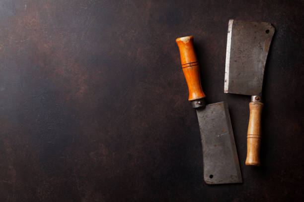 istock Butcher. Vintage meat knives 1097221978