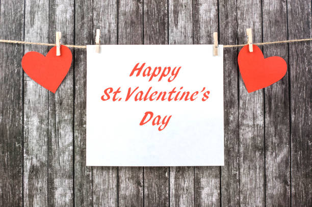 istock Valentine's hearts with empty piece of paper. 1097222122