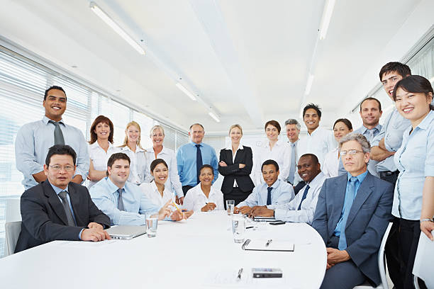 istock Confident multiethnic business executives in a board room 109722393