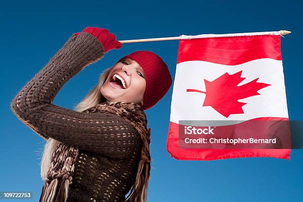 Canada Day Stock Photo - Download Image Now - Canadian Flag, 20-24 Years, Adult
