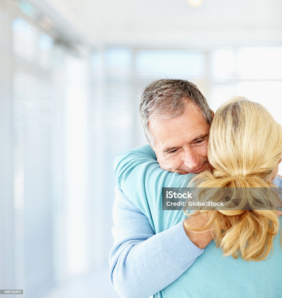 Smiling couple hugging each other  Embracing Stock Photo