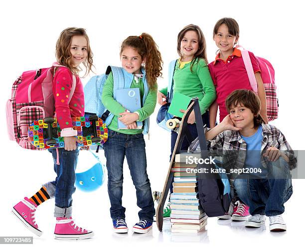 Bereit Für Die Schule Stockfoto und mehr Bilder von Jungen - Jungen, Kind, Rucksack