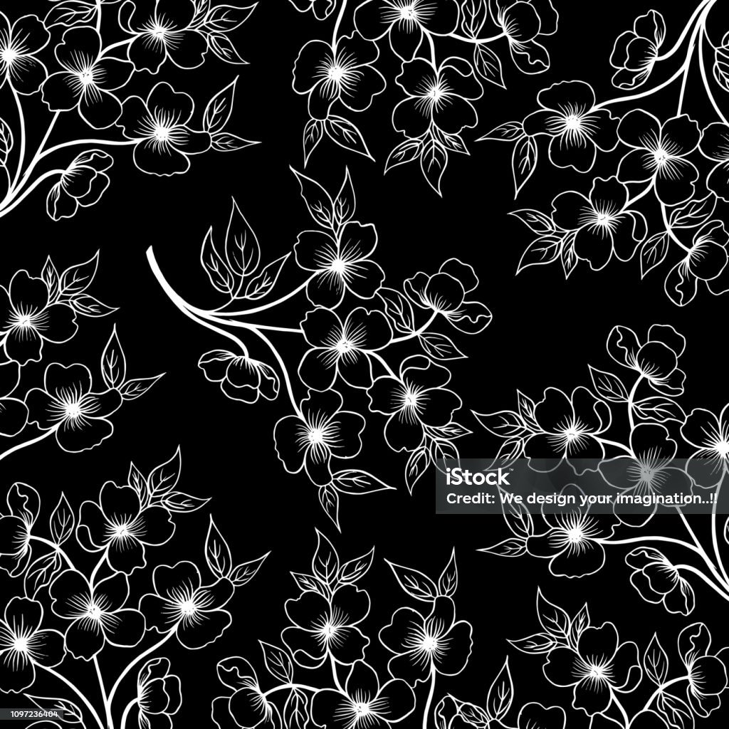 Black And White Valentine Pattern Background Stock Illustration ...