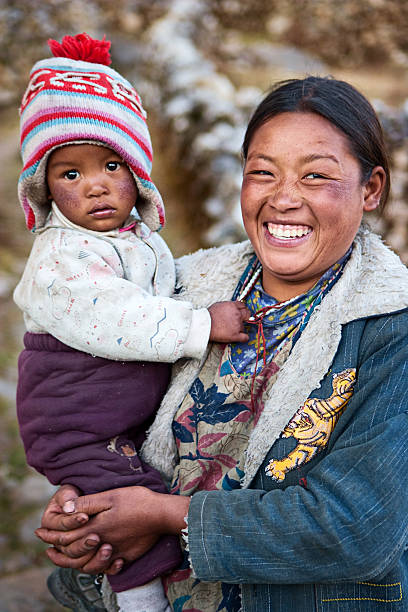istock Nepali woman with her baby 109723785
