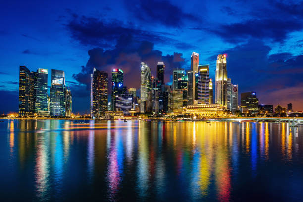 istock Singapore Central Business District at Dusk 1097238008