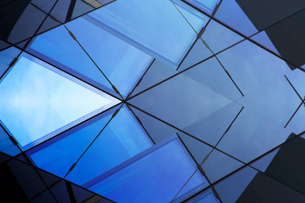 istock Computer graphic image of glass-and-metal wall structure. Abstract background composition on the subject of modern architecture or interior. 1097240198