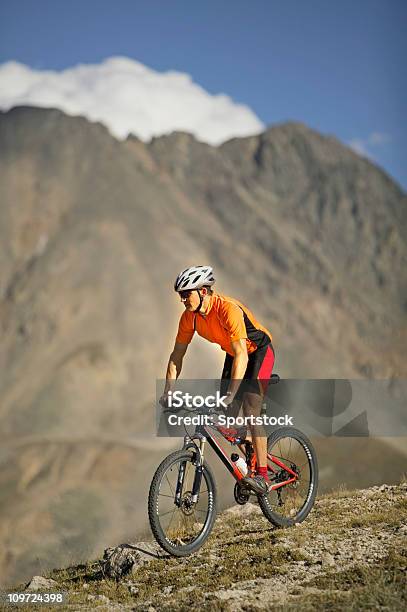 Biking In Mountains Stock Photo - Download Image Now - Activity, Adult, Adults Only