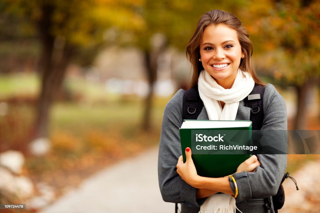 Bonito Estudante universitário - Royalty-free Outono Foto de stock