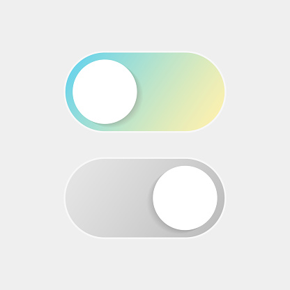 On Off Switch Vector Switcher For Phone Screens Toggle Element For ...