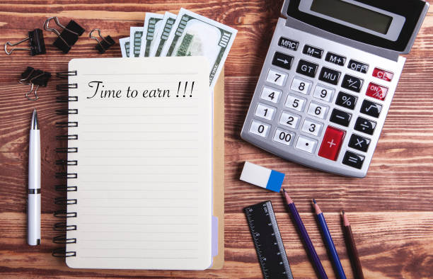 istock office supplies on the table inscription 1097251322