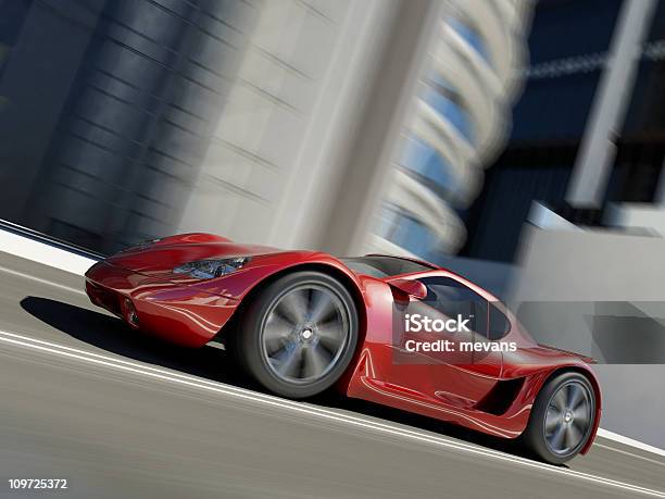 Beschleunigung Sports Car Stockfoto und mehr Bilder von Sportwagen - Sportwagen, Stadt, Rennwagen