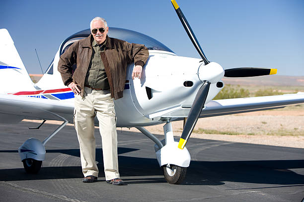 istock Wealthy Pilot with Modern Prop Aircraft 109725381
