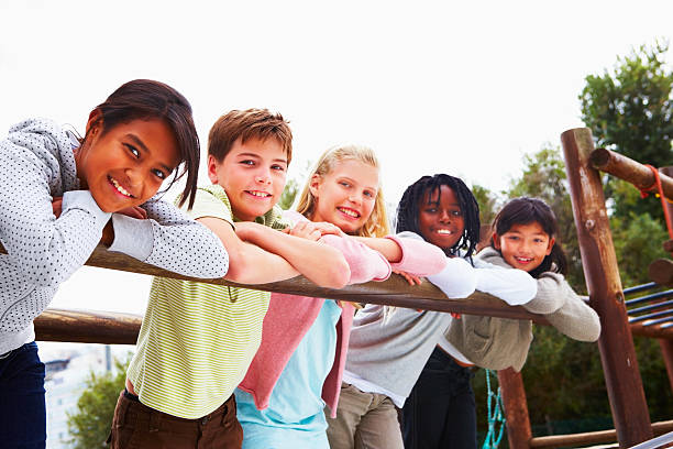istock Group of children relaxing on a bar 109725590