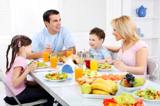 istock Happy family dining at the home. 109725661