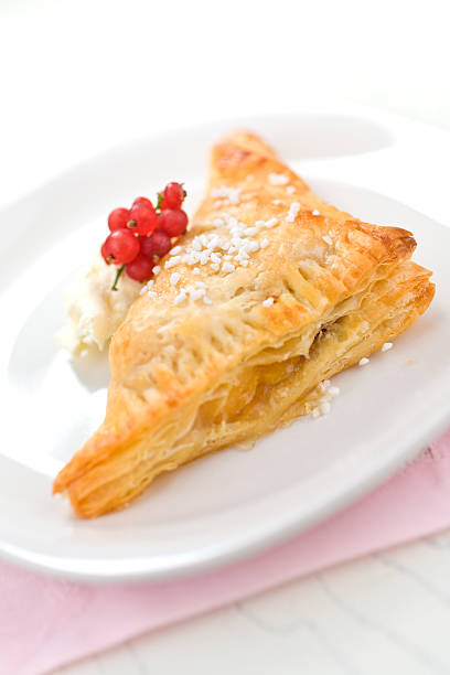 Peach Turnover  strudel stock pictures, royalty-free photos & images