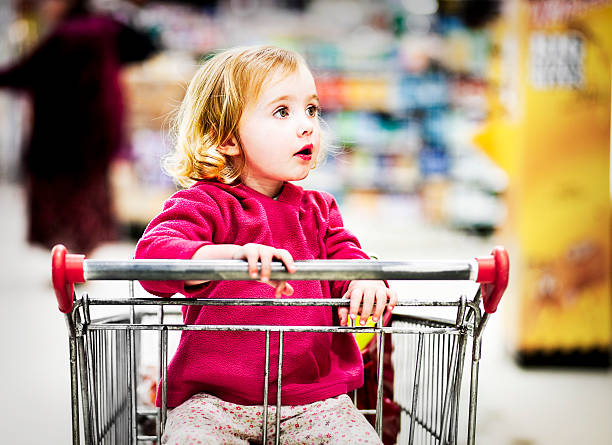 istock Open-mouthed supermarket girl 109725751
