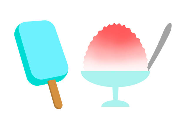 ilustrações de stock, clip art, desenhos animados e ícones de shaved ice and ice cream - japanese maple