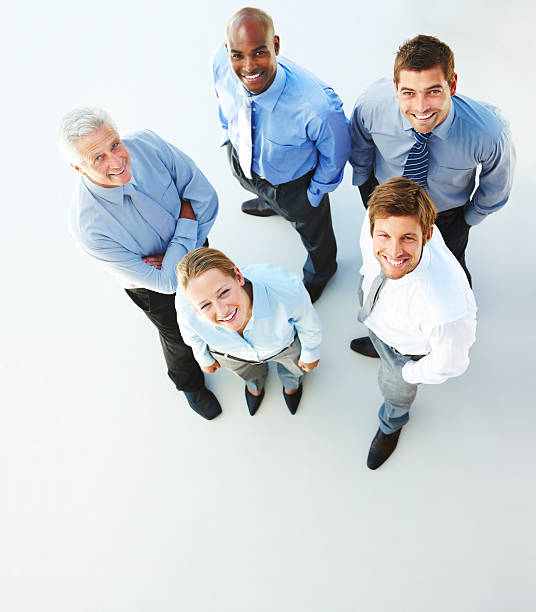 istock Business people standing together and smiling 109726658