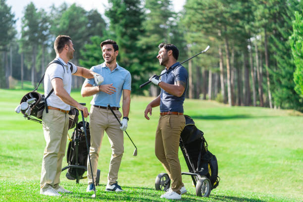 istock Friends Playing Golf on a Beautiful Sunny Day 1097267442
