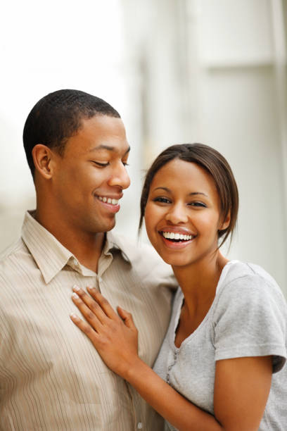 istock Close-up of a young couple smiling 109726786