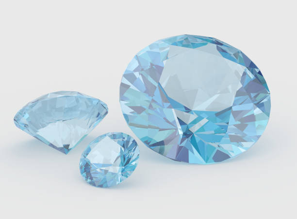 istock Beautiful gems on a white background , 3D illustration. 1097268102