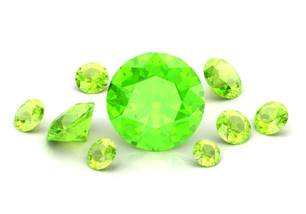 istock Beautiful gems on a white background , 3D illustration. 1097268630