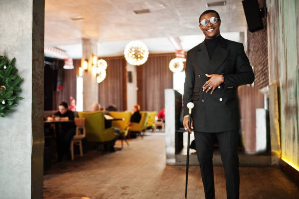 istock Stylish african american gentleman in elegant black jacket 1097270372