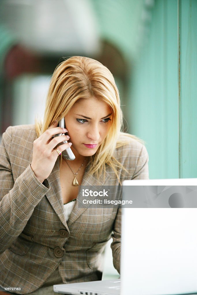 Beschäftigt Frau - Lizenzfrei Arbeiten Stock-Foto