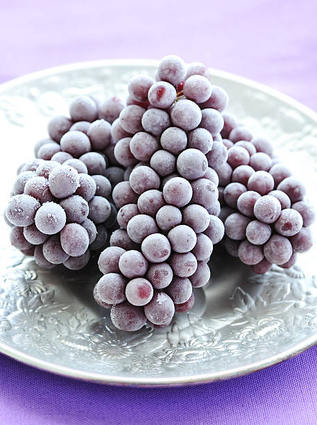 Frozen Champagne  Grape  frozen grapes stock pictures, royalty-free photos & images