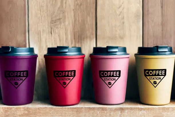 Photo of Choice of reusable coffee mug mockups