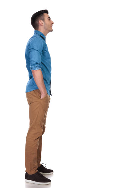 istock side view of relaxed casual man looking up at something 1097279688