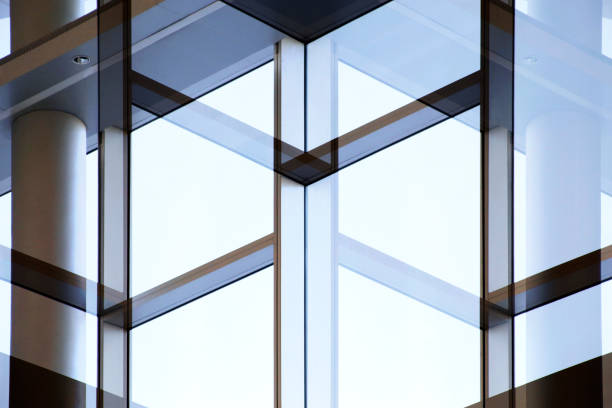 Digitally rendered futuristic architectural fragment / background