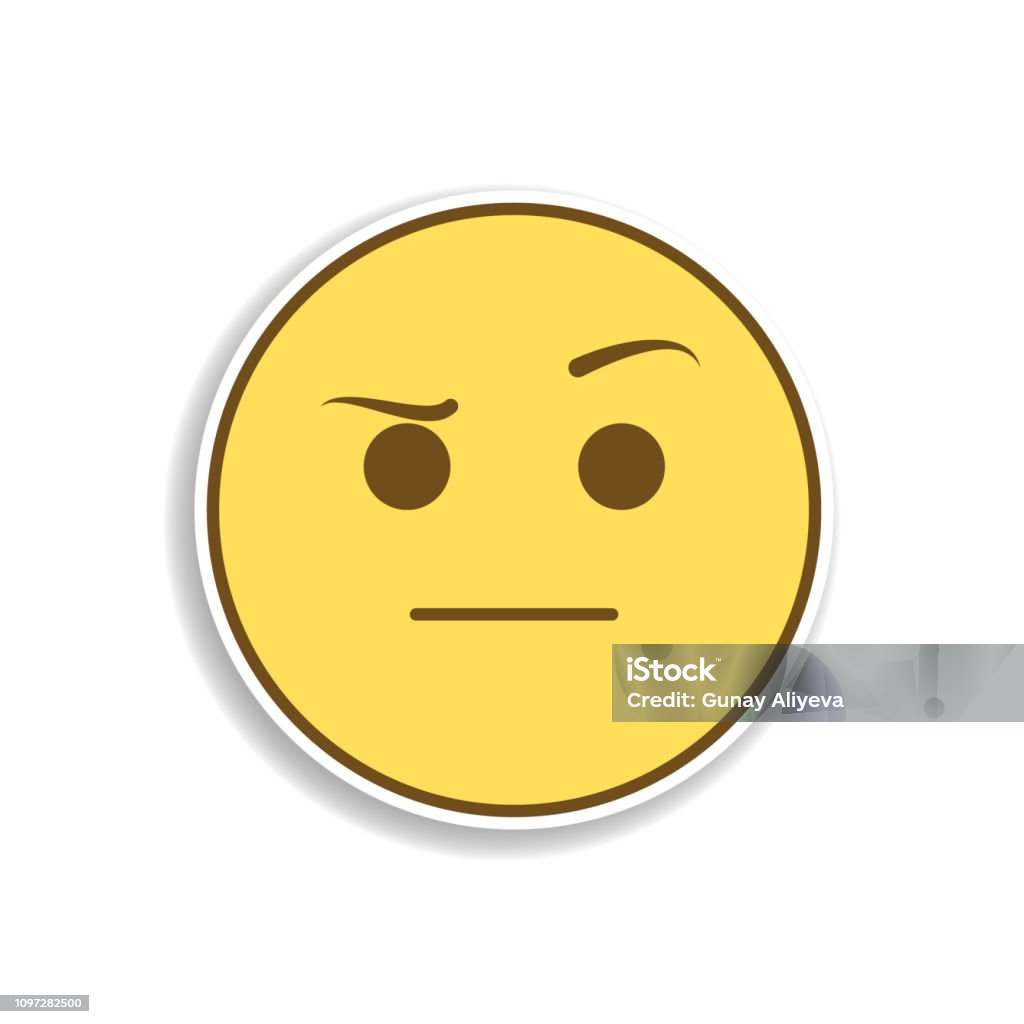 sospechoso de color emoji icono de etiqueta. Elemento de emoji móvil ilustración de aplicaciones web y concepto. - arte vectorial de Amarillo - Color libre de derechos