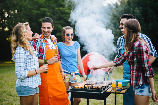 istock Young people in nature having fun and smiling 1097282718