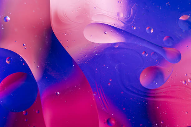 Abstract macro background of oil drops