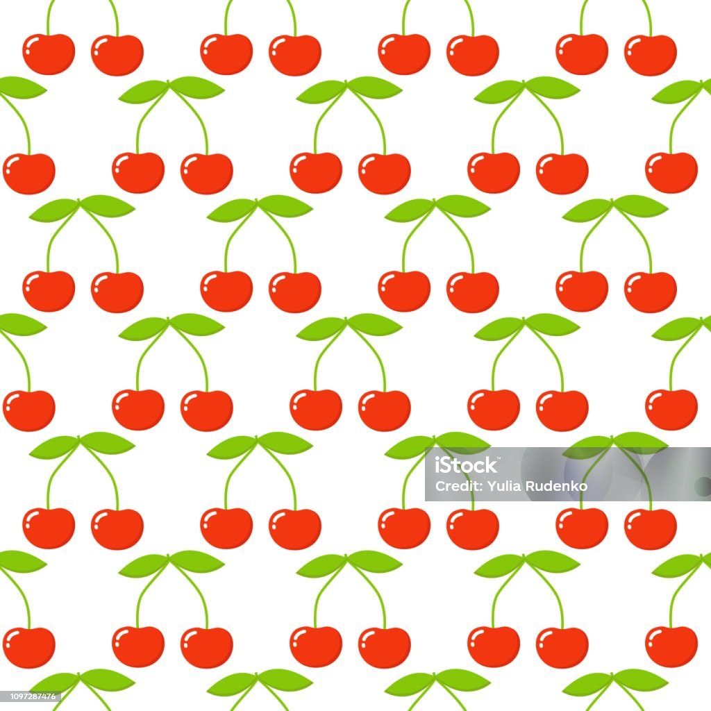 Cherry Pattern Texture Cherry Seamless Pattern Vector Texture For Textile Wrapping Wallpapers ...